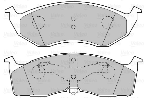 Комплект гальмівних накладок, дискове гальмо, Valeo 301556
