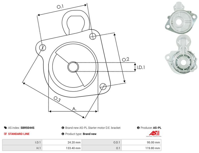 AS-PL SBR5044S Starter Lid, carburettor