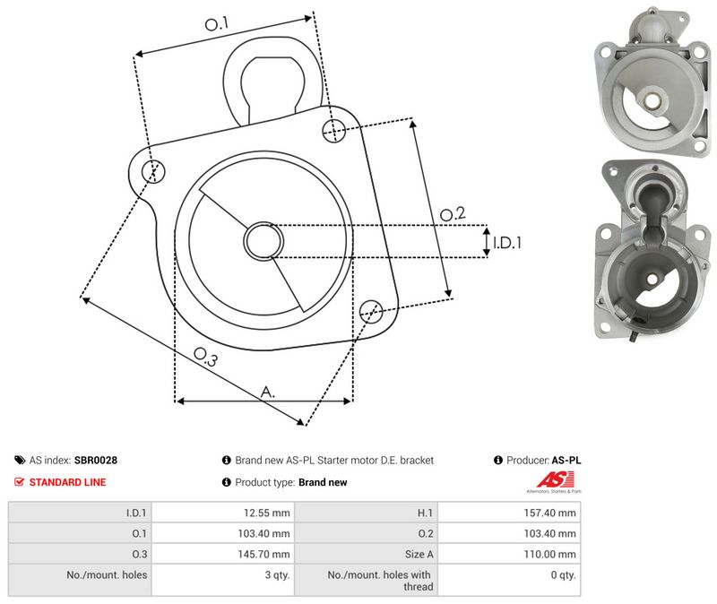 AS-PL SBR0028 Starter Lid, carburettor
