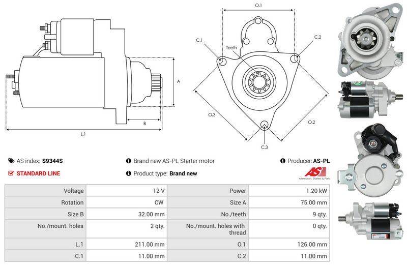 AS-PL S9344S Starter