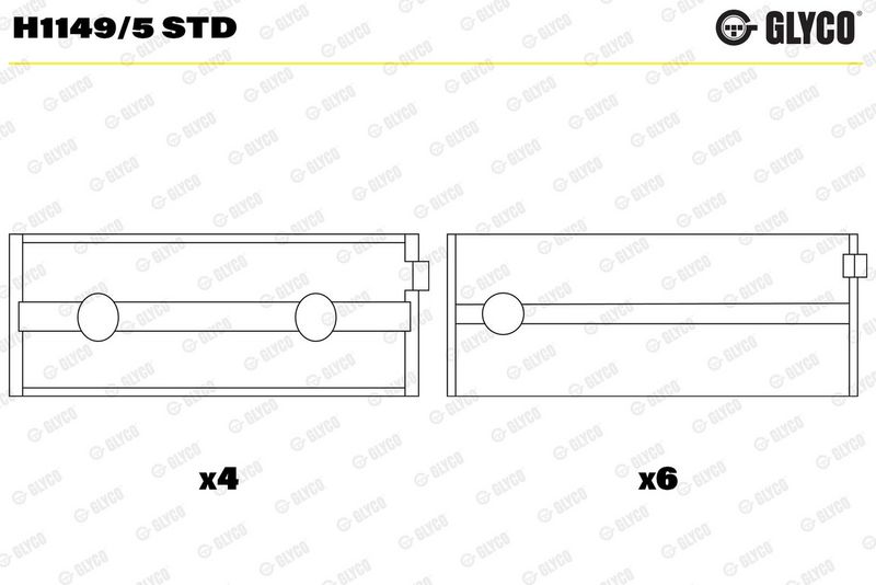 Coussinet+vilebrequin GLYCO H1149/5 STD