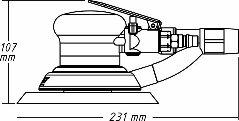 Ексцентрикова шліфувальна машина (стиснене повітря), Hazet 9033-2