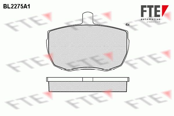 FTE fékbetétkészlet, tárcsafék BL2275A1