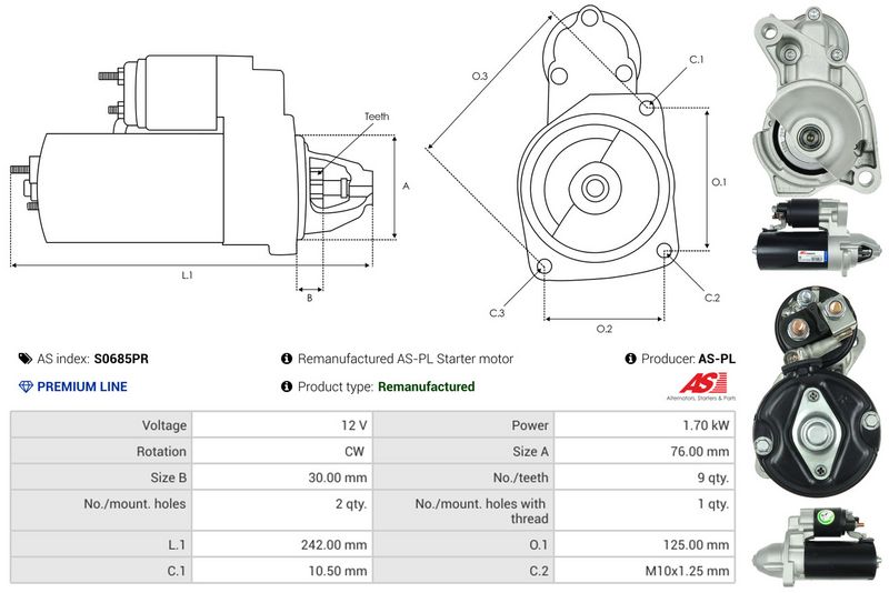 AS-PL S0685PR Starter