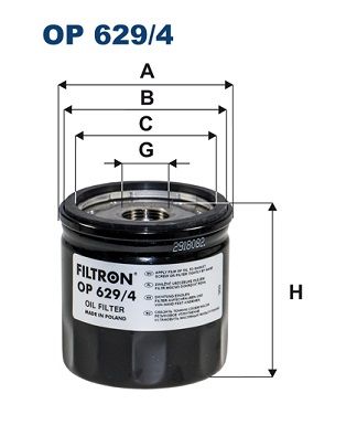 FILTRON olajszűrő OP 629/4