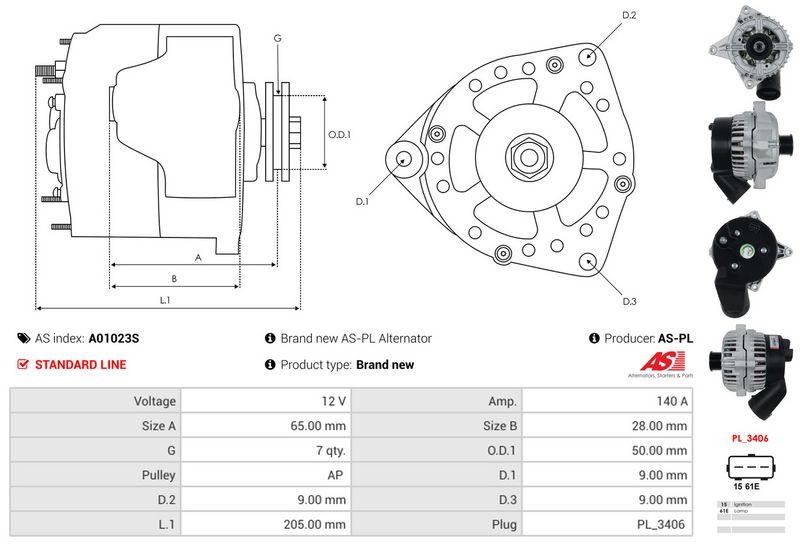 AS-PL A01023S Alternator