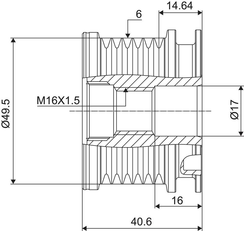 VALEO 588014 Механізм вільного ходу генератора