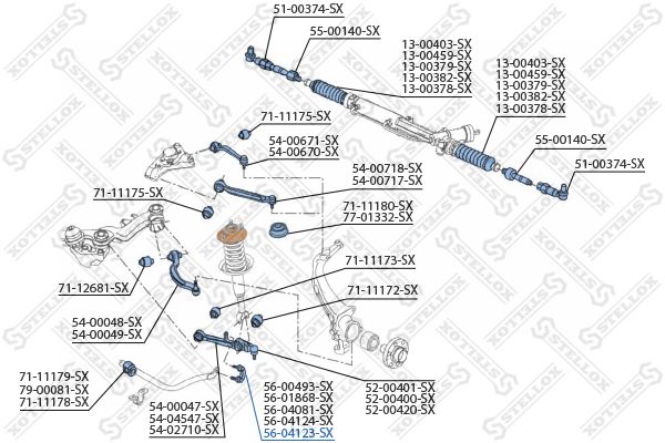 STELLOX 56-04123-SX Link/Coupling Rod, stabiliser bar