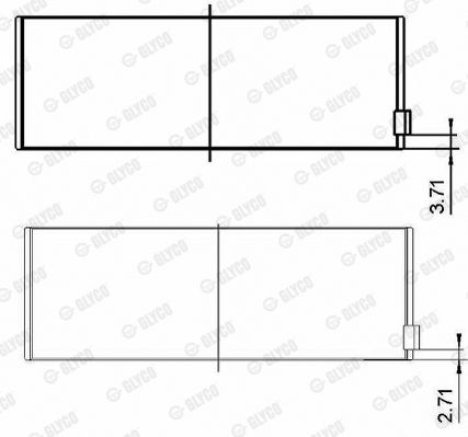 GLYCO Coussinet bielle 71-4238 STD