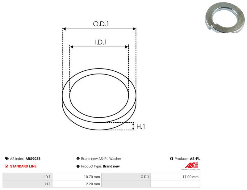 AS-PL ARS9038 Repair Set, alternator