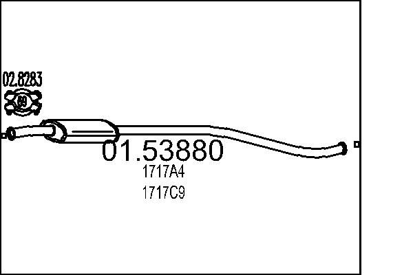 Проміжний глушник, Mts 01.53880