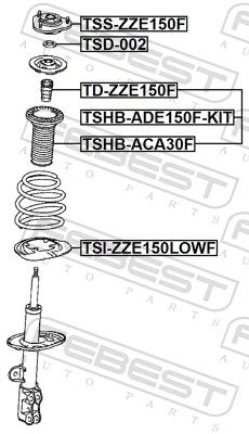 FEBEST TSI-ZZE150LOWF Spring Seat
