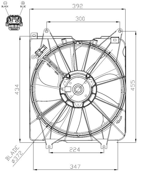 NRF ventilátor, motorhűtés 47935