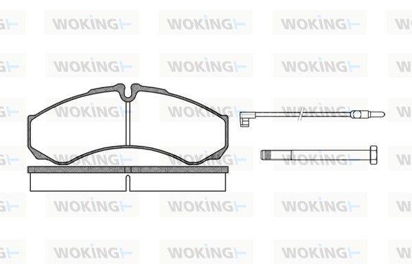 Комплект гальмівних накладок, дискове гальмо, Woking P751302
