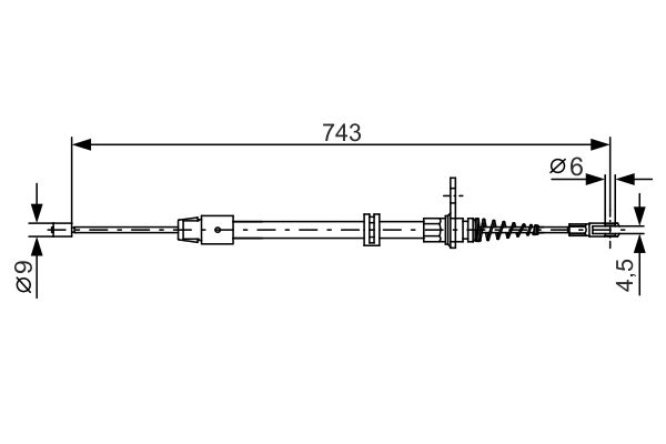 Bosch Cable Pull, parking brake 1 987 482 329 (1987482329)