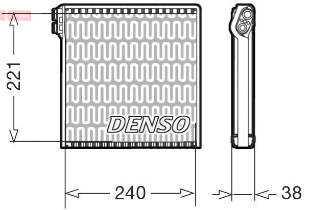 Denso Air Conditioning Evaporator DEV09102