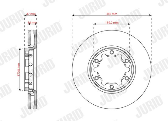 JURID 563863J Brake Disc