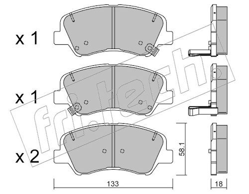 fri.tech. 959.0 Brake Pad Set, disc brake