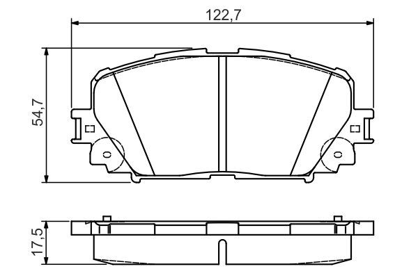 Комплект гальмівних накладок, дискове гальмо, Bosch 0986495109