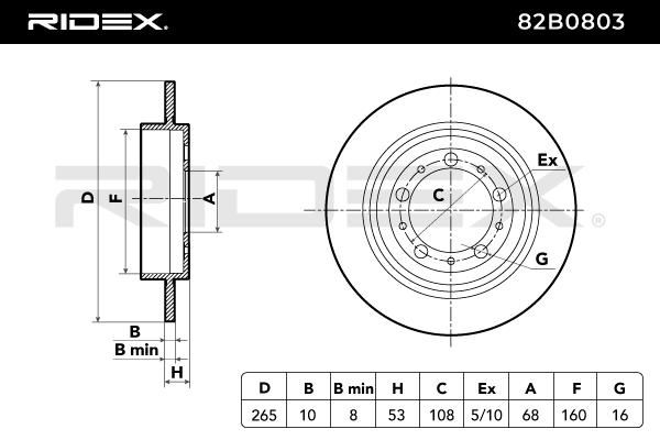 спирачен диск RIDEX