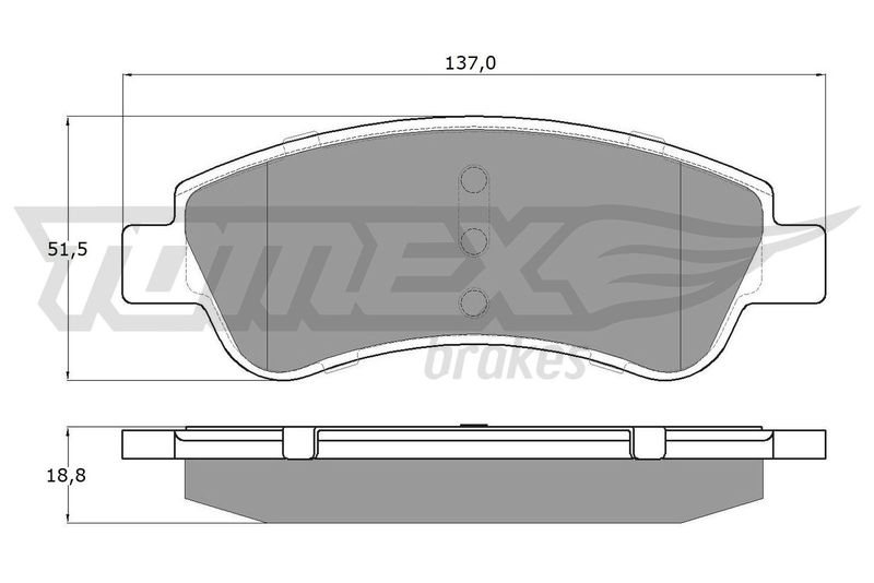 TOMEX Brakes fékbetétkészlet, tárcsafék TX 14-64