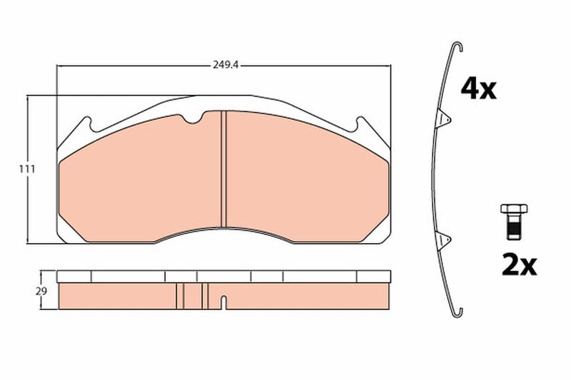 TRW fékbetétkészlet, tárcsafék GDB5085