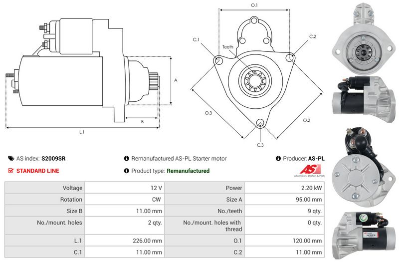 AS-PL S2009SR Starter