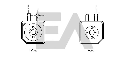 Radiador de aceite, aceite motor