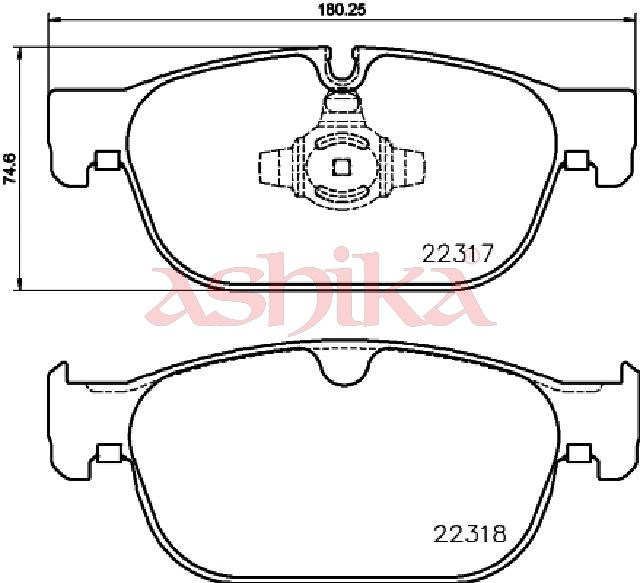 ASHIKA 50-00-0333 Brake Pad Set, disc brake