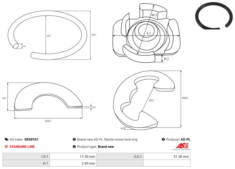 AS-PL SRS0101 Repair Kit, starter