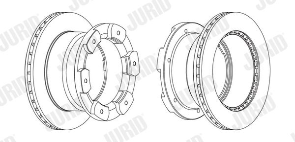 Гальмівний диск, Jurid 562805JC-1