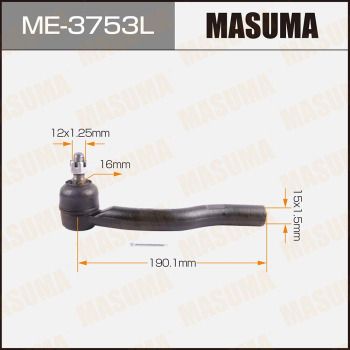 Наконечник рулевой левый Toyota Camry (03-) (ME-3753L) MASUMA