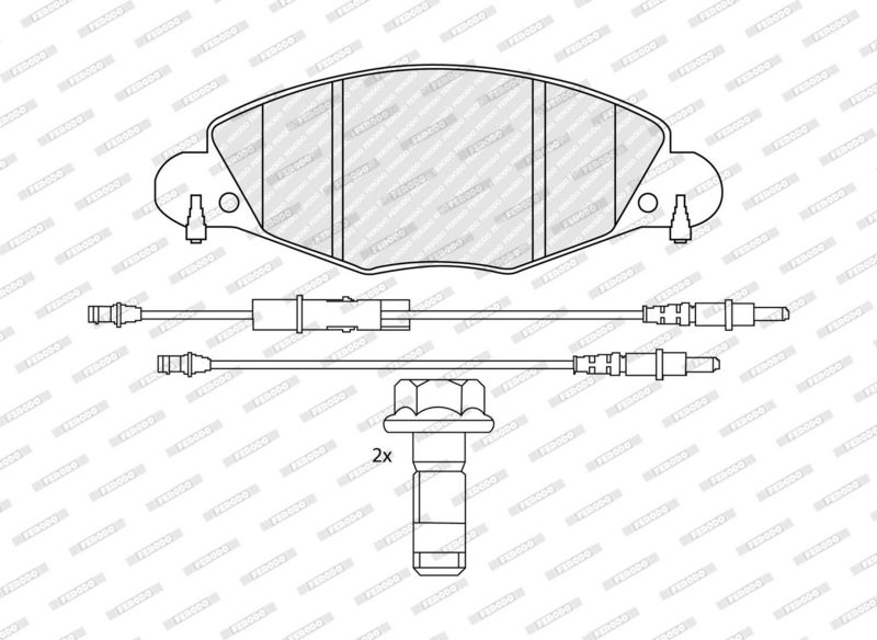 FERODO FDB1412 Brake Pad Set, disc brake