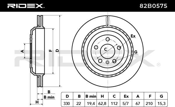 спирачен диск RIDEX