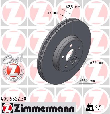 Гальмівний диск, Zimmermann 400.5522.30