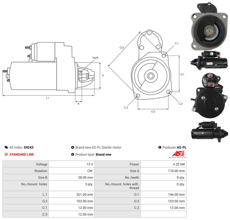 AS-PL S9243 Starter