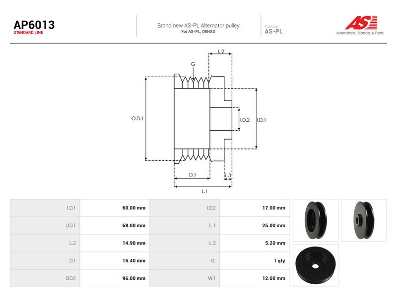 Rihmaratas, generaator, AS-PL AP6013