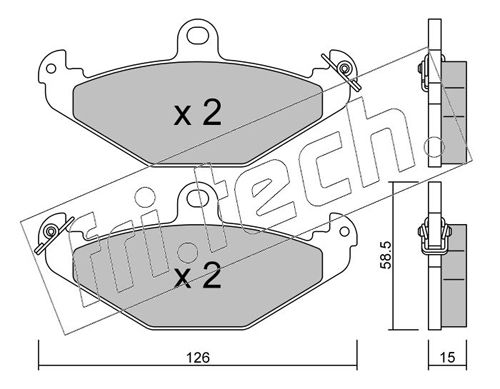 fri.tech. 168.0 Brake Pad Set, disc brake