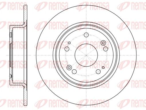 REMSA диск тормозной задний HONDA Accord 08-ркп