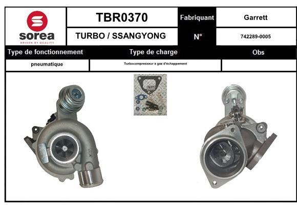 Compresor,sistem de supraalimentare TBR0369 EAI