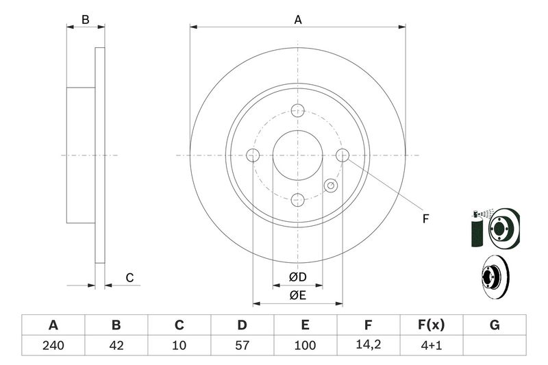 BOSCH 0 986 478 882 Brake Disc