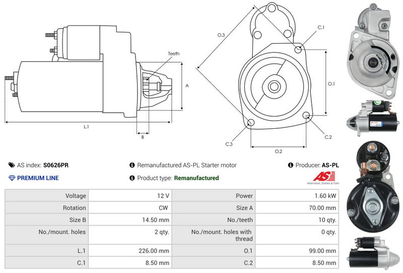 AS-PL S0626PR Starter