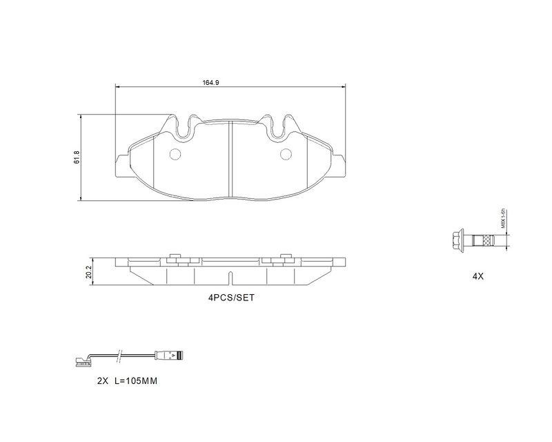 BREMBO P50050G Brake Pad Set, disc brake