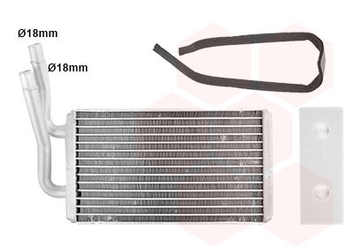 VAN WEZEL Hőcserélő, belső tér fűtés 18016701