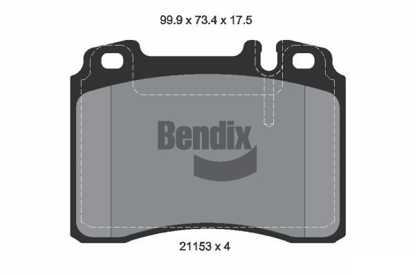 BENDIX Braking fékbetétkészlet, tárcsafék BPD1755