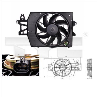 TYC ventilátor, motorhűtés 810-0034