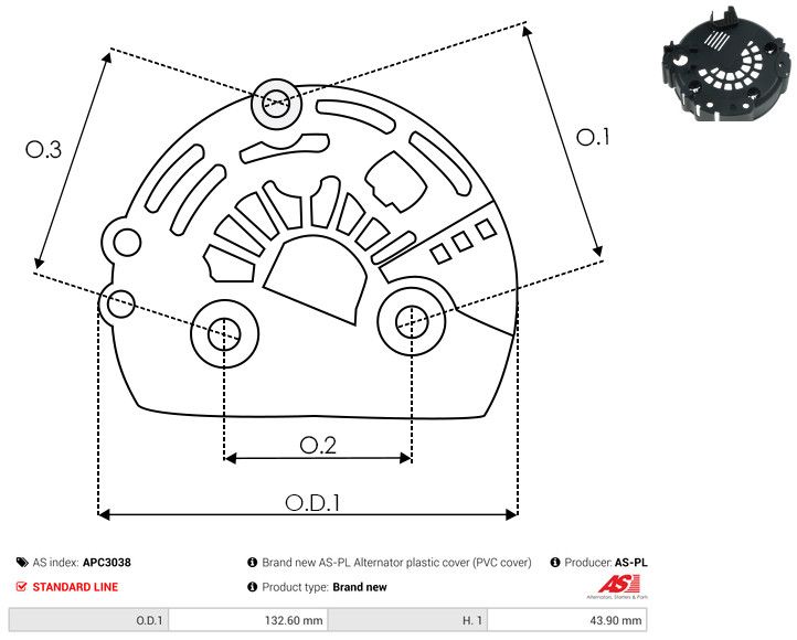 Kaitsekate, generaator, AS-PL APC3038