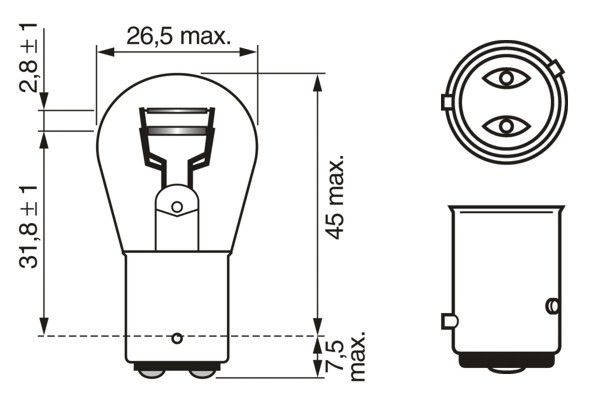 BOSCH 1 987 302 813 Bulb, stop light