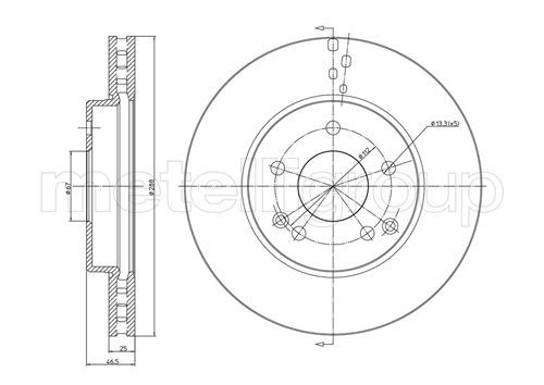 CIFAM 800-701C Brake Disc