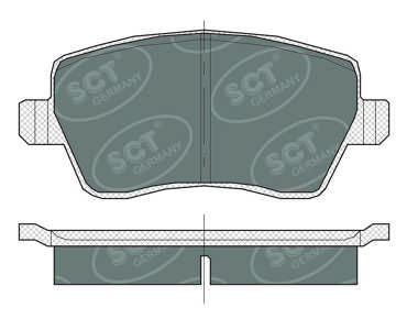 SCT - MANNOL fékbetétkészlet, rögzítőfék SP 383 PR